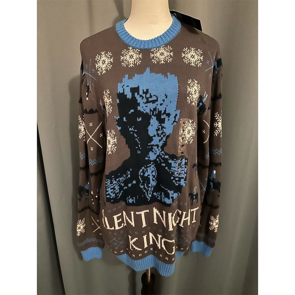 Game of Thrones Night King Ugly Christmas Sweater Unisex M Black